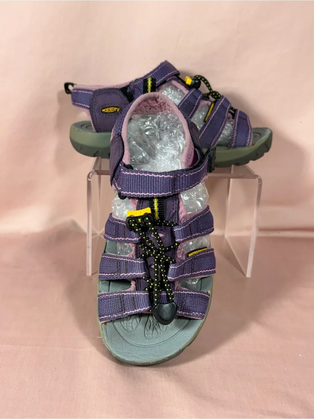 Keen 9 Waterproof Open Toe/Open Back Hook & Loop Kid's Sandals SZ 13/CM 19.4